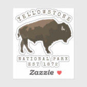 Yellowstone National Park is een nationaal park me Sticker (Vel)