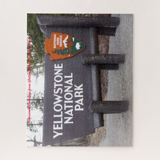 Yellowstone National Park.kerstgerechten Legpuzzel (Verticaal)