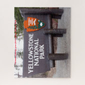 Yellowstone National Park.Kerstgroeten Legpuzzel (Verticaal)
