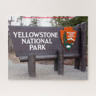 Yellowstone National Park.Kerstgroeten Legpuzzel