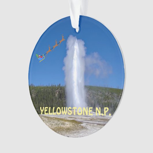 Yellowstone National Park kerstsieraad Ornament (voorkant)
