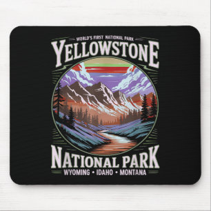 Yellowstone National Park Klassieke Berg Natuur Muismat