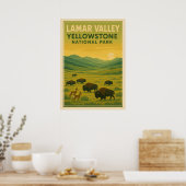 Yellowstone National Park - Lamar Valley V01 Poster (Keuken)