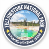 Yellowstone National Park Landscape Sticker (Voorkant)