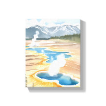 Yellowstone National Park | Landschap Aquarel