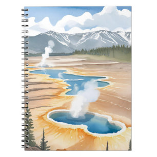 Yellowstone National Park   Landschap Aquarel Notitieboek