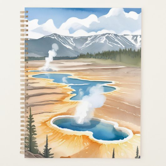 Yellowstone National Park | Landschap Aquarel Planner (Voorkant)