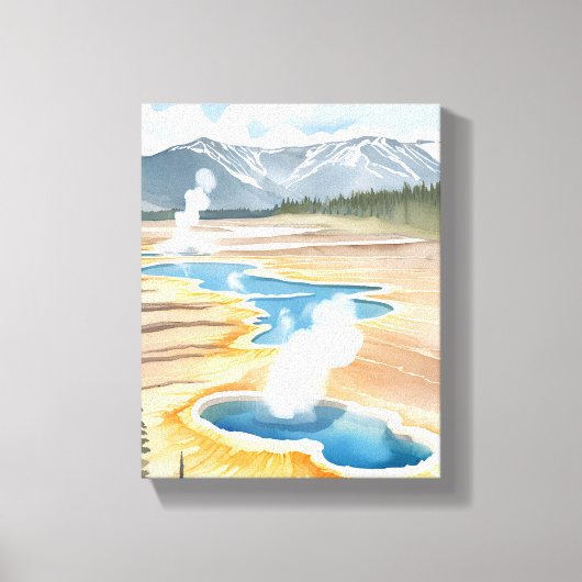 Yellowstone National Park | Landschappelijke Water Canvas Afdruk (Voorkant)