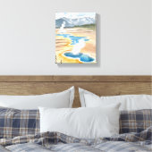 Yellowstone National Park | Landschappelijke Water Canvas Afdruk (Insitu (Slaapkamer))