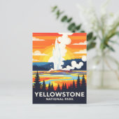 Yellowstone National Park – Levendige Geiser Briefkaart (Staand voorkant)