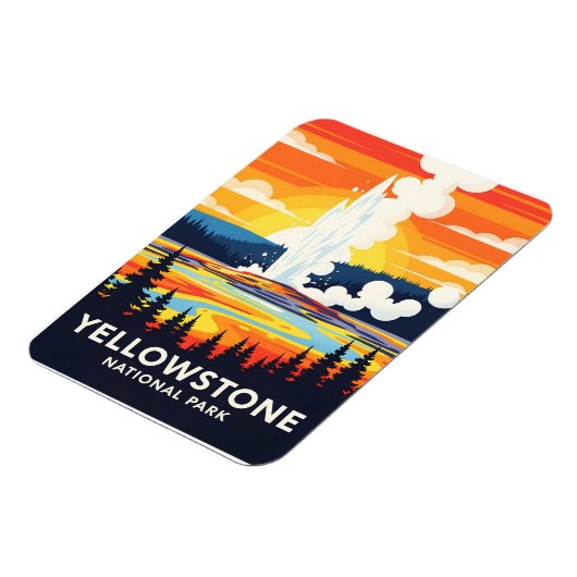 Yellowstone National Park – Levendige Geiser Magneet (Linkerzijde)