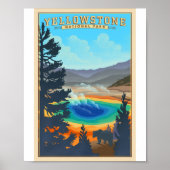 Yellowstone National Park Litho Artwork Poster (Voorkant)