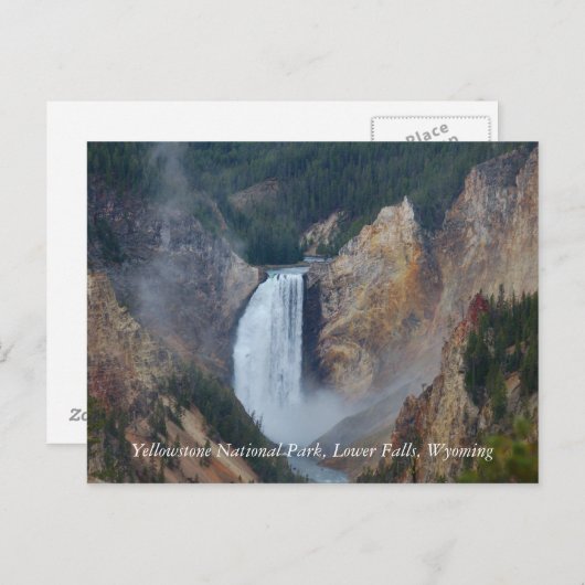Yellowstone National Park, Lower Fa. Briefkaart (Voorkant / Achterkant)