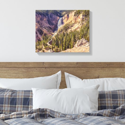 Yellowstone National Park Lower Herfsten Canvas Afdruk (Insitu (Slaapkamer))