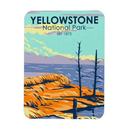 Yellowstone National Park Mammoth Hot Springs Magneet (Verticaal)