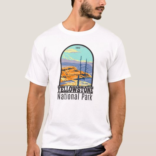 Yellowstone National Park Mammoth Hot Springs T-shirt (Voorkant)