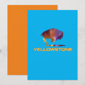 Yellowstone National Park met beer Kaart (Voorkant / Achterkant)