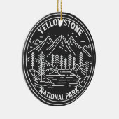 Yellowstone National Park Monoline Keramisch Ornament (Rechts)