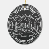 Yellowstone National Park Monoline Keramisch Ornament (Links)
