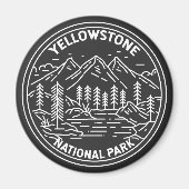 Yellowstone National Park  Monoline Magneet (Voorkant)