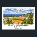 Yellowstone National Park Montana Poster, Custom Poster<br><div class="desc">Turn your favorite journey into a lasting piece of art. This personalized watercolor travel poster captures the feeling of a place that means something special to you — whether it was a romantic getaway, a family vacation, a honeymoon, or a once-in-a-lifetime adventure. Designed to celebrate memories, this artwork transforms a...</div>
