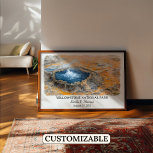 Yellowstone National Park Montana Poster, Op Maat Poster