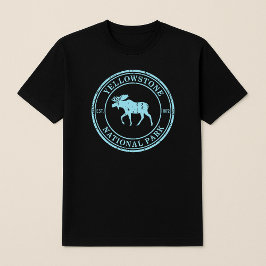Yellowstone National Park Moose Badge T-shirt