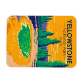Yellowstone National Park Morning Glory Pool Retro Magneet (Horizontaal)