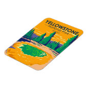 Yellowstone National Park Morning Glory Pool Retro Magneet (Linkerzijde)