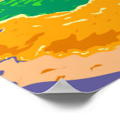 Yellowstone National Park Morning Glory Pool Retro Poster (Hoek)