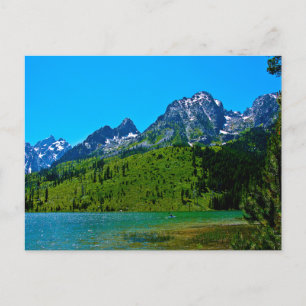 Yellowstone National Park Mountain Lake Landscape Briefkaart