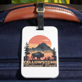 Yellowstone National Park Mountain Travel Bagagelabel