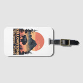Yellowstone National Park Mountain Travel Bagagelabel (Voorkant (horizontaal))