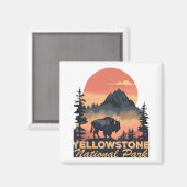 Yellowstone National Park Mountain Travel Magneet (Voorkant / Achterkant)