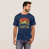  Yellowstone National Park Mountains Hiking T-shirt (Voorkant volledig)