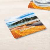 Yellowstone National Park Mountains Natuur Animals Kartonnen Onderzetters (Schuin)