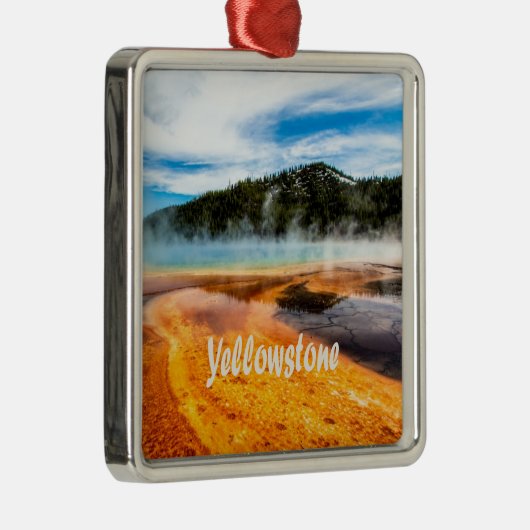 Yellowstone National Park Mountains Natuur Animals Metalen Ornament (Rechts)