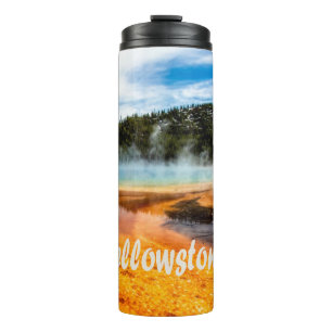 Yellowstone National Park Mountains Natuur Animals Thermosbeker