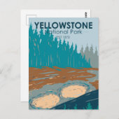 Yellowstone National Park Mud Volcano  Briefkaart (Voorkant / Achterkant)