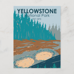 Yellowstone National Park Mud Volcano  Briefkaart