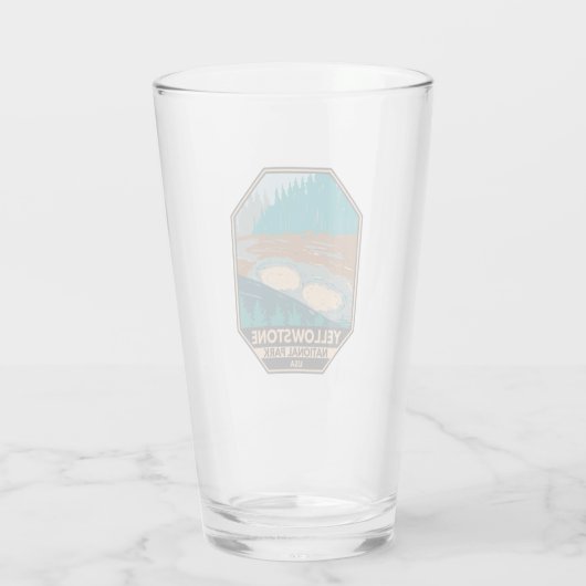 Yellowstone National Park Mud Volcano  Glas (Achterkant)