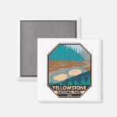 Yellowstone National Park Mud Volcano Magneet (Voorkant / Achterkant)