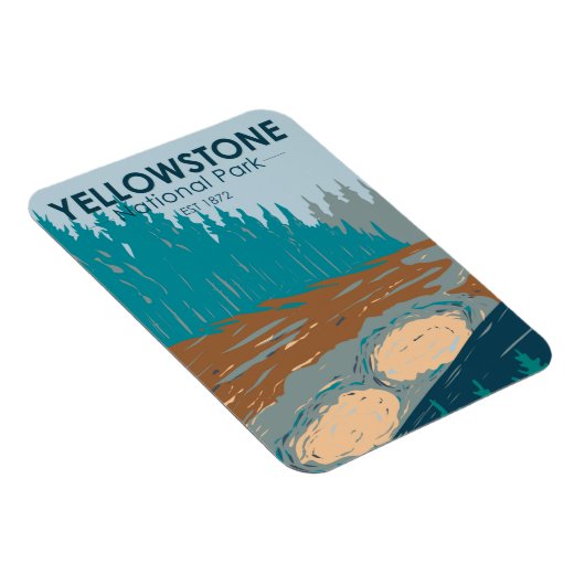 Yellowstone National Park Mud Volcano  Magneet (Rechterzijde)