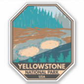 Yellowstone National Park Mud Volcano  Sticker (Voorkant)