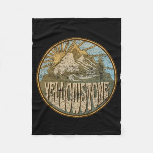 Yellowstone National Park Natuur Mountains Hiking Fleece Deken (Voorkant)