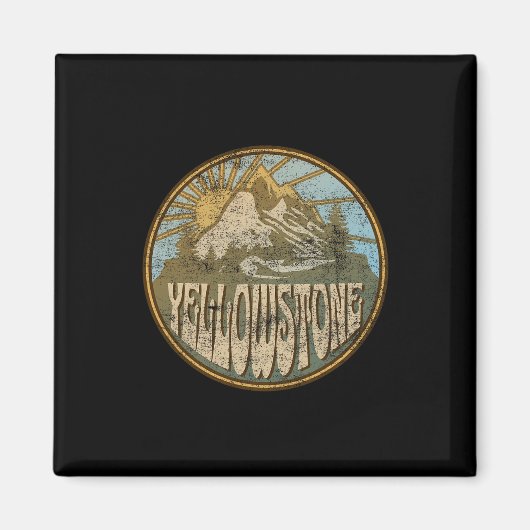 Yellowstone National Park Natuur Mountains Hiking Magneet (Voorkant)