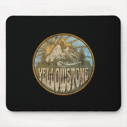 Yellowstone National Park Natuur Mountains Hiking Muismat (Voorkant)