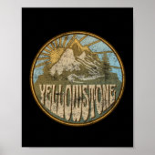 Yellowstone National Park Natuur Mountains Hiking Poster (Voorkant)