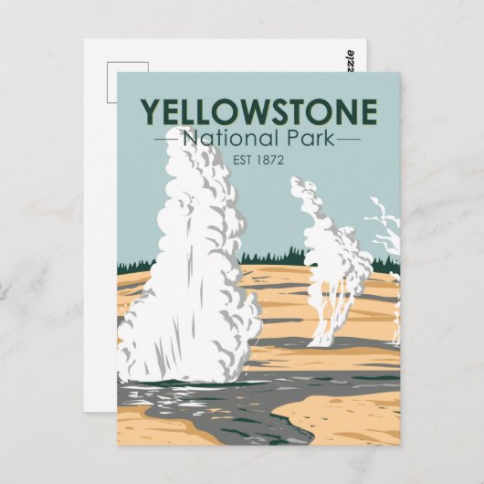 Yellowstone National Park Norris Geyser Basin Briefkaart (Voorkant / Achterkant)