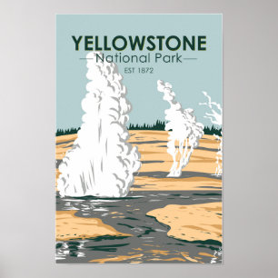 Yellowstone National Park Norris Geyser Basin Poster
